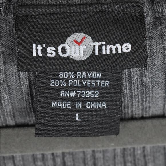 Y2K vintage gray ribbed sweater top junior's extra slim fit size large Coquette - Picture 4 of 7